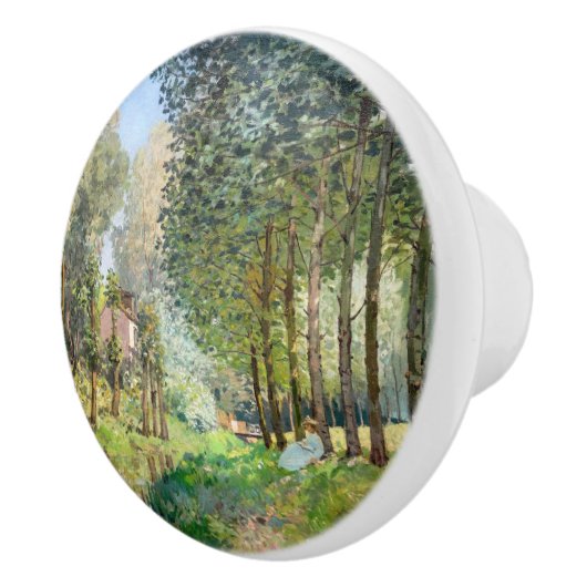 Alfred Sisley - Erholung entlang der Straße Keramikknauf (Rechts)