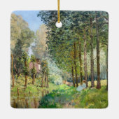 Alfred Sisley - Erholung entlang der Straße Keramikornament (Rückseite)