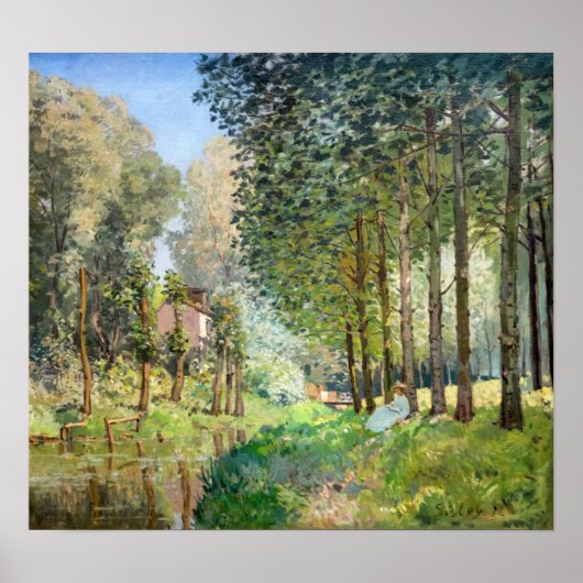 Alfred Sisley - Erholung entlang der Straße Poster (Vorne)