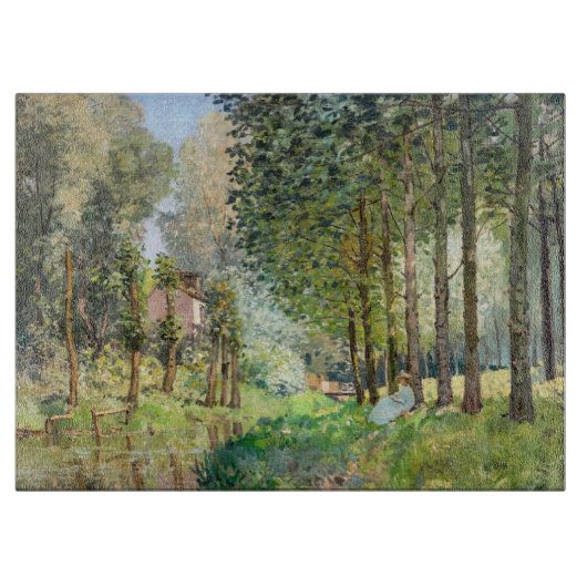 Alfred Sisley - Erholung entlang der Straße Schneidebrett (Vorderseite)