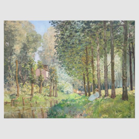 Alfred Sisley - Erholung entlang der Straße Seidenpapier (Vorderseite)