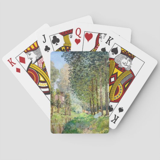 Alfred Sisley - Erholung entlang der Straße Spielkarten (Rückseite)