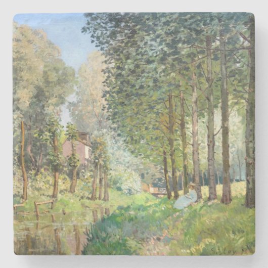 Alfred Sisley - Erholung entlang der Straße Steinuntersetzer (Vorderseite)