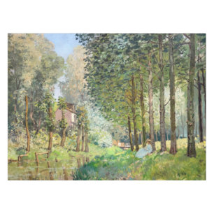 Alfred Sisley - Erholung entlang der Straße Tischdecke