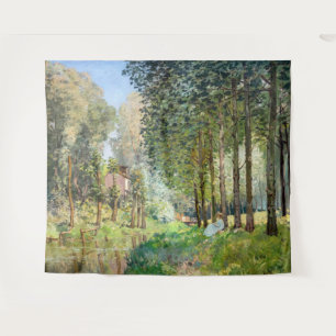 Alfred Sisley - Erholung entlang der Straße Wandteppich
