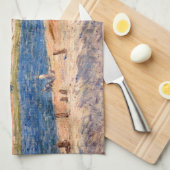 Alfred Sisley - Flussufer bei Saint-Mammes Geschirrtuch (Viertel Falte)