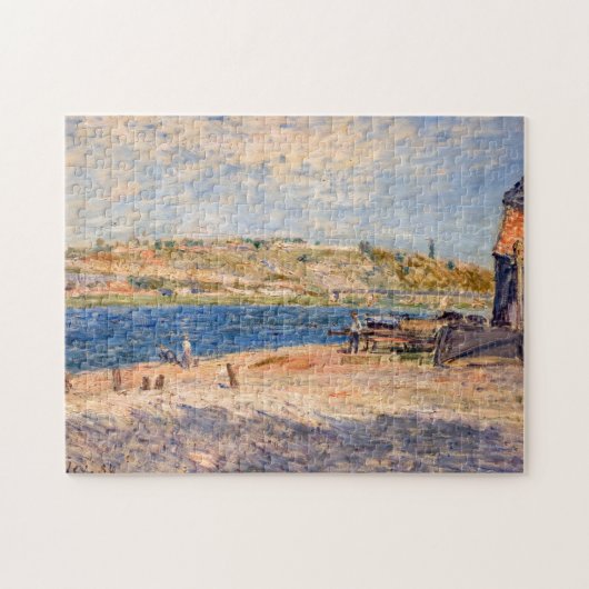 Alfred Sisley - Flussufer bei Saint-Mammes Puzzle (Horizontal)