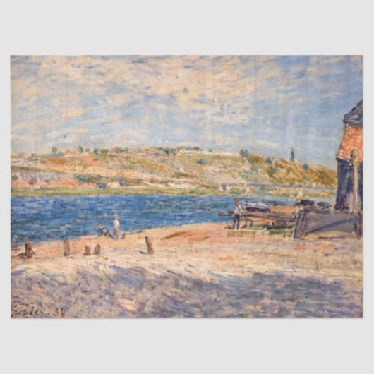 Alfred Sisley - Flussufer bei Saint-Mammes Seidenpapier (Vorderseite)