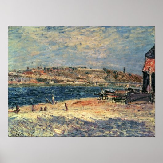 Alfred Sisley | Flussufer in Saint-Mammes Poster (Vorne)