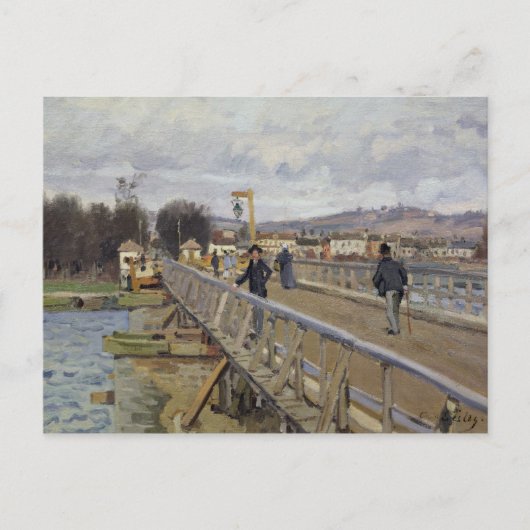 Alfred Sisley | Footbridge in Argenteuil Postkarte (Vorderseite)