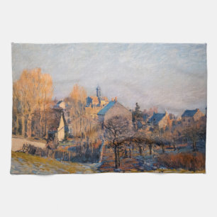 Alfred Sisley - Frostiger Morgen in Louveciennes Geschirrtuch