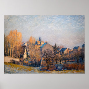 Alfred Sisley - Frostiger Morgen in Louveciennes Poster
