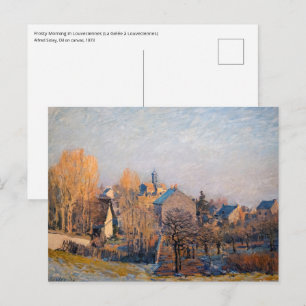Alfred Sisley - Frostiger Morgen in Louveciennes Postkarte