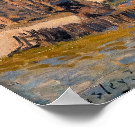 Alfred Sisley - Frosty Morning in Louveciennes Poster (Ecke)