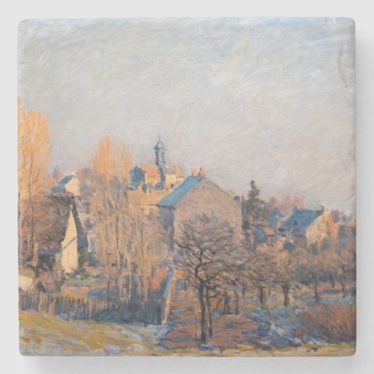 Alfred Sisley - Frosty Morning in Louveciennes Steinuntersetzer (Vorderseite)