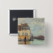 Alfred Sisley - Hochwasser in Port-Marly 1872 Button (Vorne & Hinten)