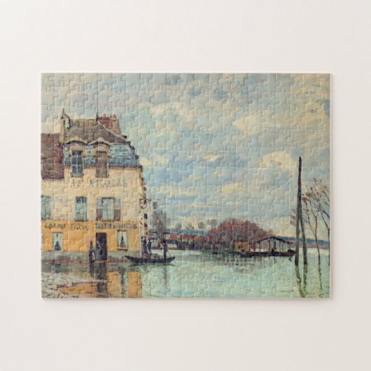 Alfred Sisley - Hochwasser in Port-Marly 1872 Puzzle (Horizontal)