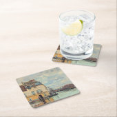 Alfred Sisley - Hochwasser in Port-Marly 1872 Rechteckiger Pappuntersetzer (Vor Ort)