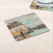 Alfred Sisley - Hochwasser in Port-Marly 1872 Rechteckiger Pappuntersetzer (angewinkelt)