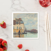 Alfred Sisley - Hochwasser in Port-Marly 1872 Serviette (Beispiel)