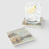 Alfred Sisley - Hochwasser in Port-Marly 1872 Steinuntersetzer (Seitenansicht)