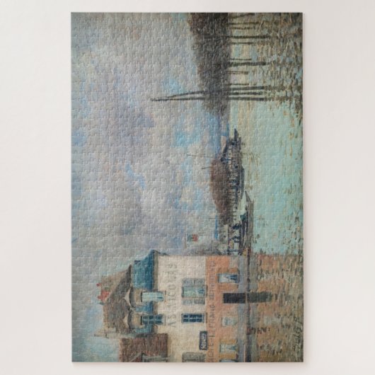 Alfred Sisley - Hochwasser in Port-Marly 1876 Puzzle (Vertikal)