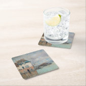 Alfred Sisley - Hochwasser in Port-Marly 1876 Rechteckiger Pappuntersetzer (Vor Ort)