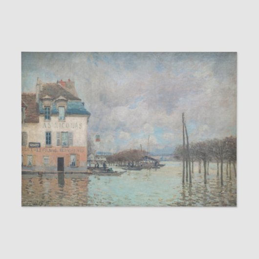Alfred Sisley - Hochwasser in Port-Marly 1876 Seidenpapier (Vorderseite)