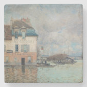 Alfred Sisley - Hochwasser in Port-Marly 1876 Steinuntersetzer (Vorderseite)