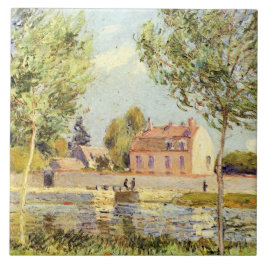 Alfred Sisley Houses on the banks of the Loing Fliese
