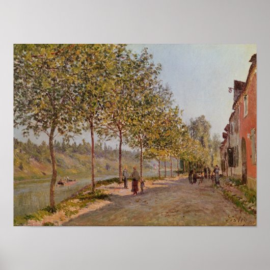 Alfred Sisley | Juni Morgen in Saint-Mammes Poster (Vorne)