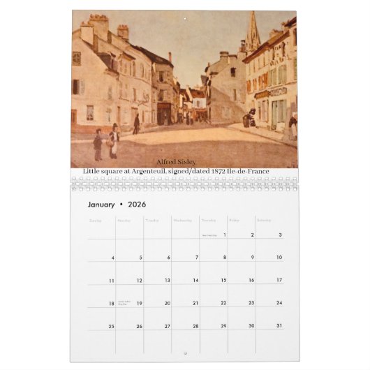 Alfred Sisley Kalender (Jan 2026)