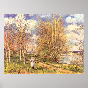 Alfred Sisley Les Petits Prés im Frühjahr Poster