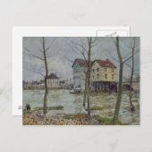 Alfred Sisley | Meilen in Moret-sur-Loing Postkarte (Vorne/Hinten)