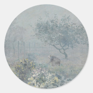 Alfred Sisley - Nebel, Voisins Runder Aufkleber