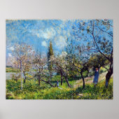 Alfred Sisley Orchard im Frühjahr Poster (Vorne)