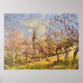 Alfred Sisley Orchard im Frühjahr Poster (Vorne)