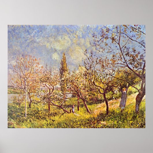 Alfred Sisley Orchard im Frühjahr Poster (Vorne)