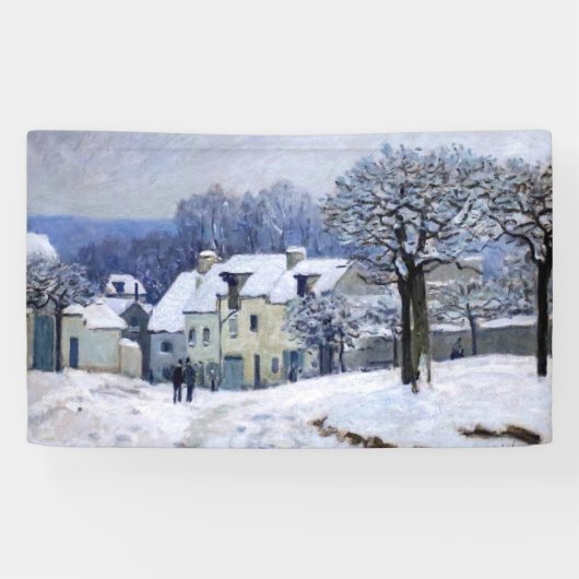 Alfred Sisley - Place Chenil in Marly, Schneeeffek Banner (Horizontal)