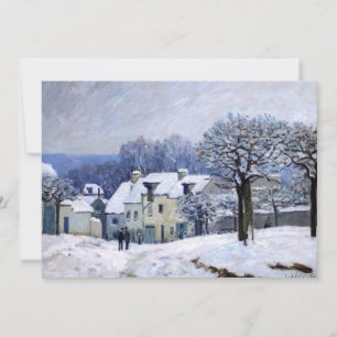 Alfred Sisley - Place Chenil in Marly, Schneeeffek Dankeskarte
