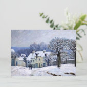 Alfred Sisley - Place Chenil in Marly, Schneeeffek Dankeskarte (Stehend Vorderseite)