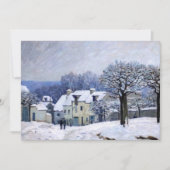 Alfred Sisley - Place Chenil in Marly, Schneeeffek Einladung (Vorderseite)