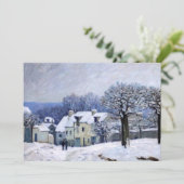 Alfred Sisley - Place Chenil in Marly, Schneeeffek Einladung (Stehend Vorderseite)