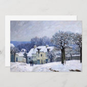 Alfred Sisley - Place Chenil in Marly, Schneeeffek Einladung (Vorne/Hinten)