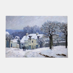 Alfred Sisley - Place Chenil in Marly, Schneeeffek Fußmatte