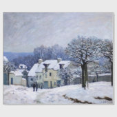 Alfred Sisley - Place Chenil in Marly, Schneeeffek Geschenkpapier (Flach)