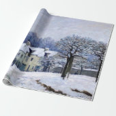 Alfred Sisley - Place Chenil in Marly, Schneeeffek Geschenkpapier (Ungerollt)