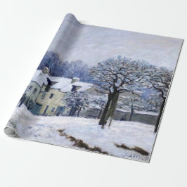 Alfred Sisley - Place Chenil in Marly, Schneeeffek Geschenkpapier