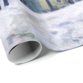 Alfred Sisley - Place Chenil in Marly, Schneeeffek Geschenkpapier (Rolleneckpunkt)