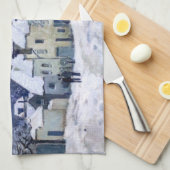 Alfred Sisley - Place Chenil in Marly, Schneeeffek Geschirrtuch (Viertel Falte)